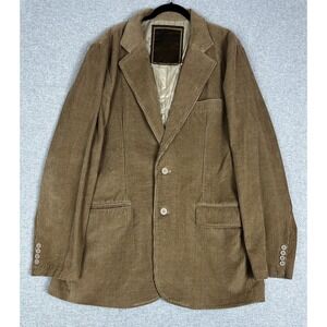 Parts Corduroy Blazer Jacket Mens X Large Khaki Tan Cotton Lined Casual‎